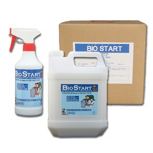 エムアイオージャパン バイオスタート[500mL/4L/20L] - 強力バイオ消臭剤
