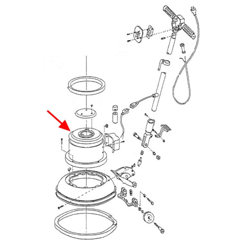 musashi製12”ポリッシャー用パーツNo.42外カバー-ポリッシャー用パーツ