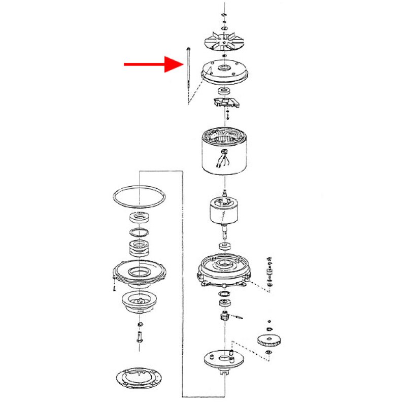 musashi製12”ポリッシャー用パーツNo.57モーター組立ボルト(4個
