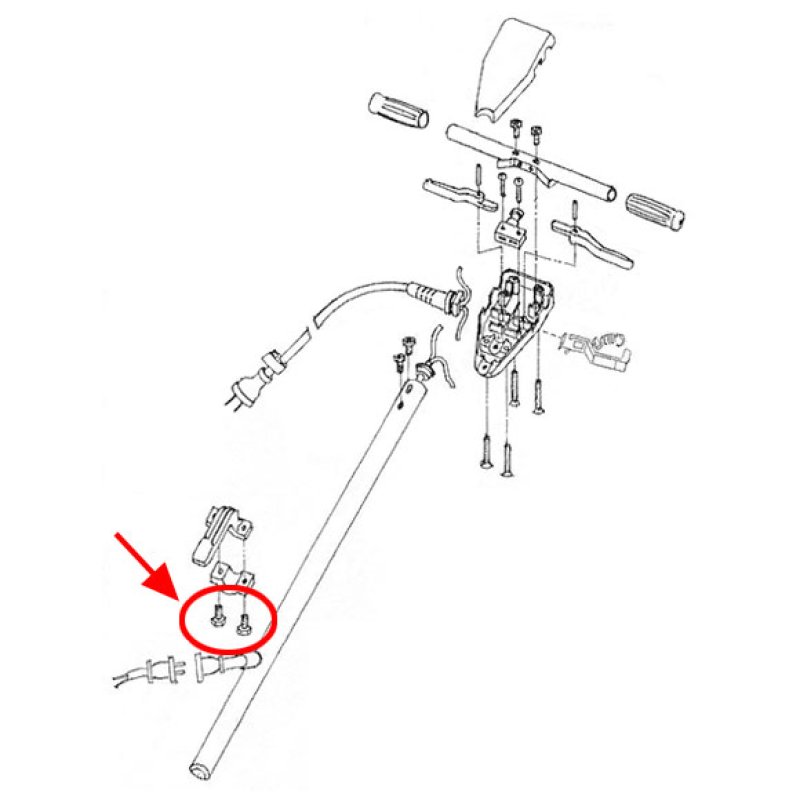 musashi製14”ポリッシャー用パーツNo.12コード掛け取付ボルト(2個入