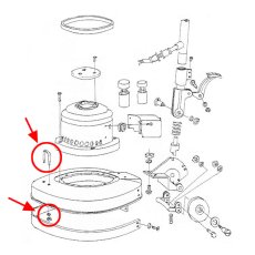 画像3: musashi製14”ポリッシャー用パーツNo.59取っ手・座金（No.60）・ナット（No.61）付 (3)