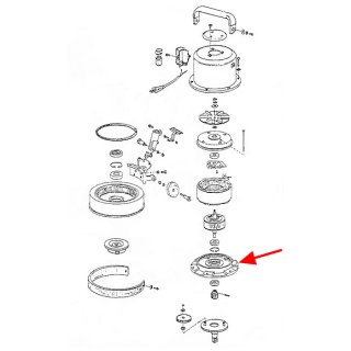 musashi製8”ポリッシャー用パーツNo.67モーター下カバー-ポリッシャー