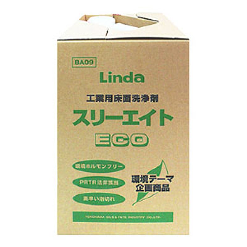 横浜油脂工業(リンダ) スリーエイトECO [18kg] - 工業用床面洗浄剤【代