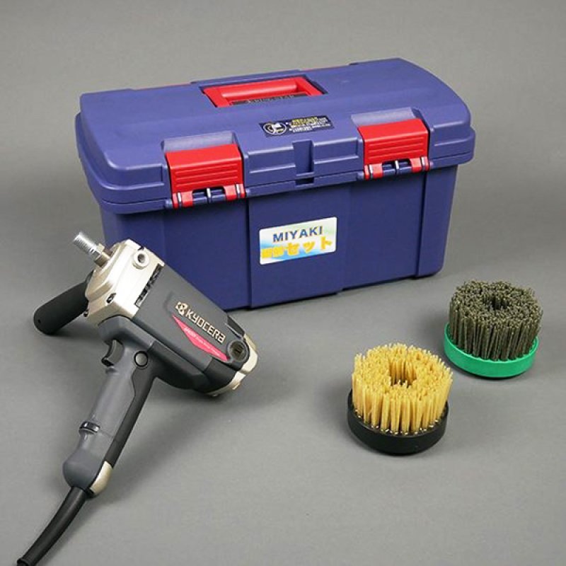 ミヤキ ダイヤブラシセット(超硬質ブラシ・ダイヤモンドチップ入り) 送料無料 スーパーダイヤフラップホイル｜株式会社イチグチ ミヤキ ダイヤブラシ