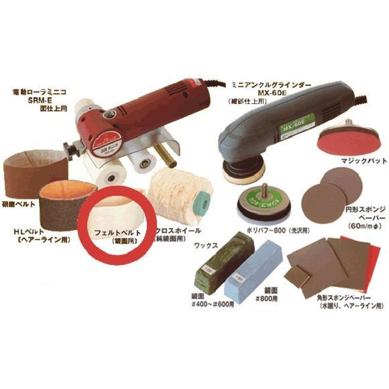 日本レヂボン(旧NCA) フェルトベルト(2枚入) - 電動ローラミニコ