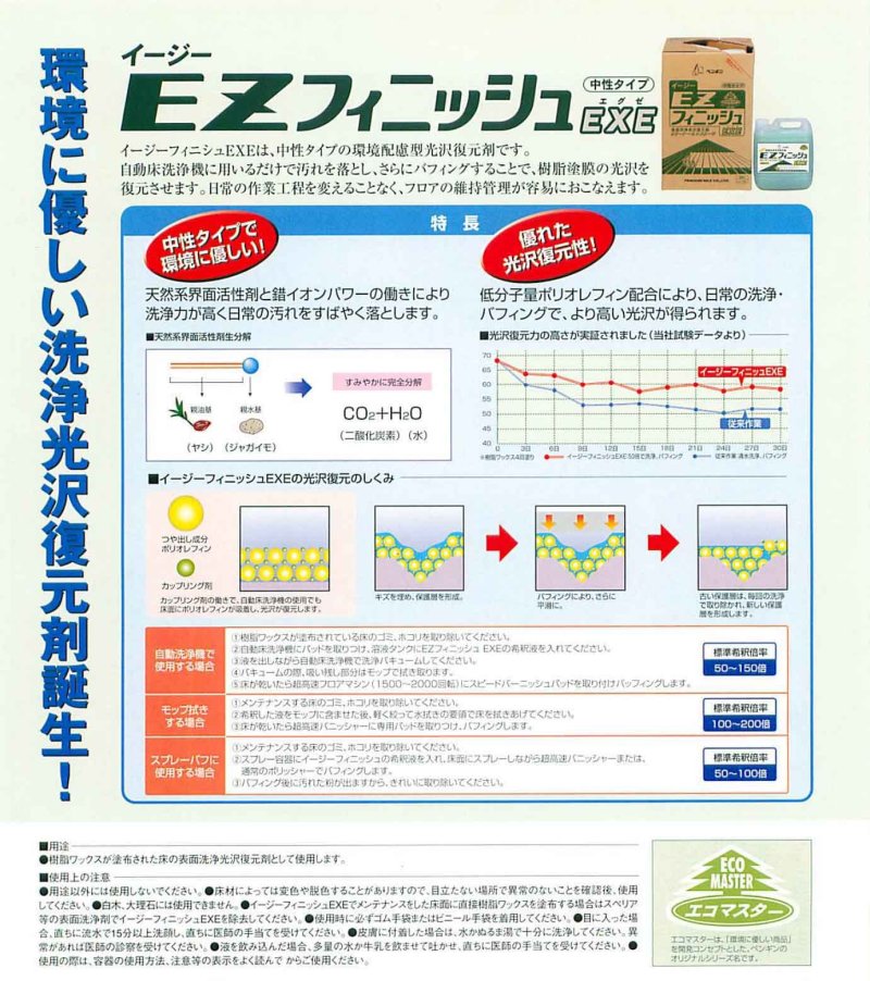 画像1: ペンギンワックス EZフィニッシュEXE［4Lx4］- 表面洗浄光沢復元剤