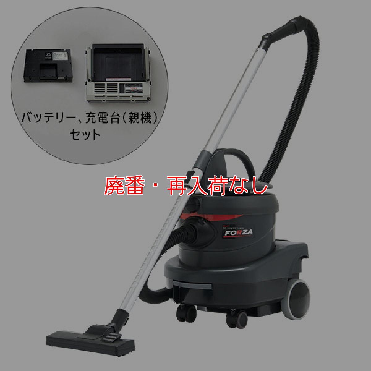 画像1: 【廃番・再入荷なし】リンレイ RD-コードレスII フォルツァ [充電台(親機)・バッテリー付き] - 業務用ドライバキュームクリーナー[紙パック]【代引不可・個人宅配送不可】 (1)