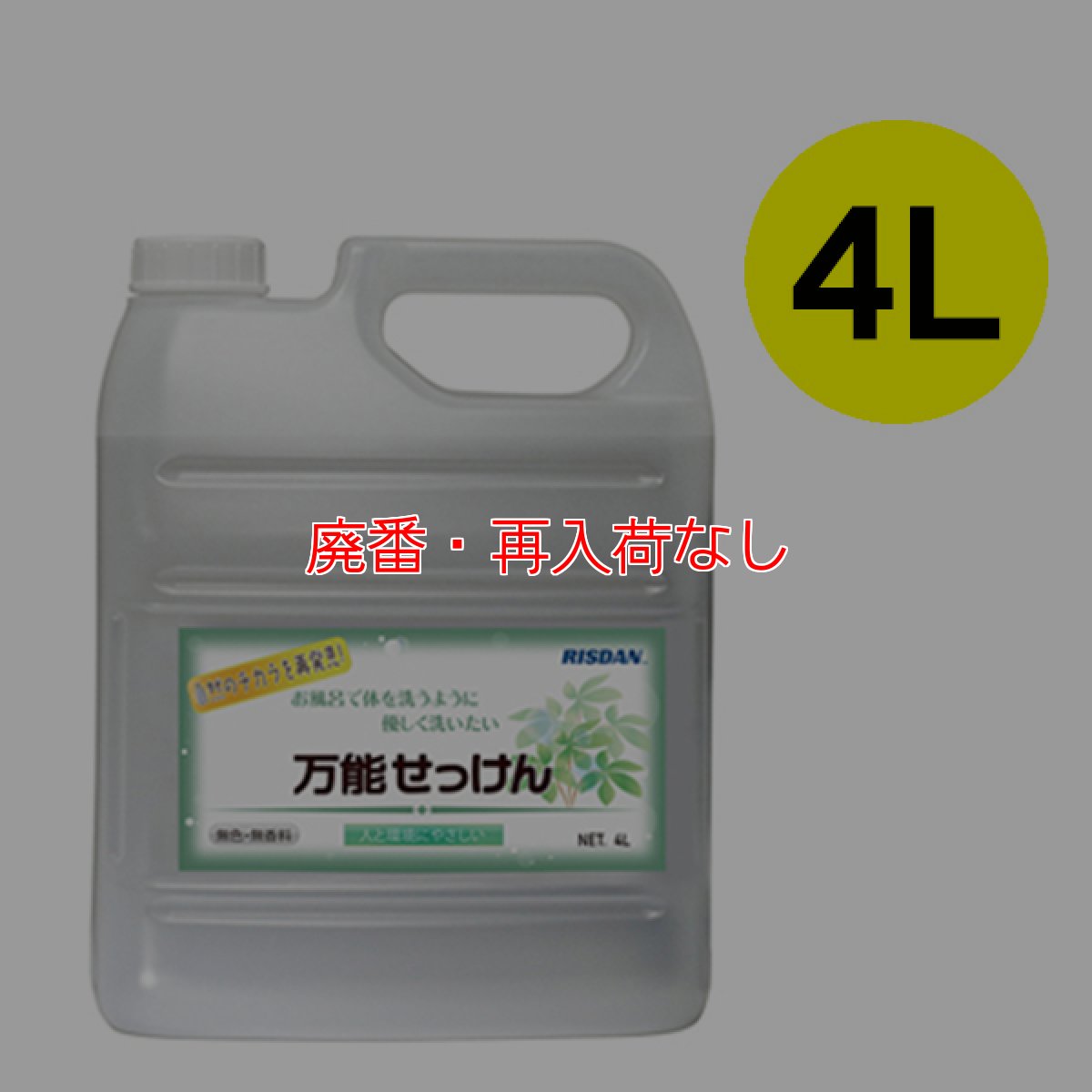 画像1: 【廃番・再入荷なし】リスダン 万能せっけん［4L］- 天然由来成分配合の万能洗浄剤【代引不可・個人宅配送不可】 (1)