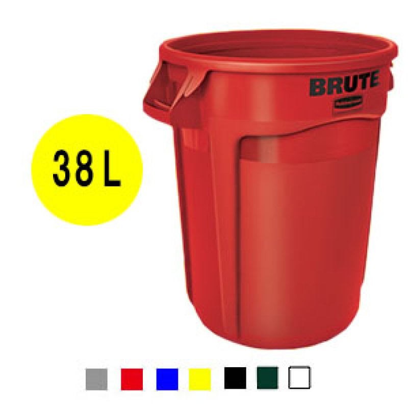ラバーメイド BRUTE 丸型コンテナ フタ付き ゴミ箱 38L Rubbermaid（ラバーメイド） BRUTE ブルート 丸型コンテナ 38L