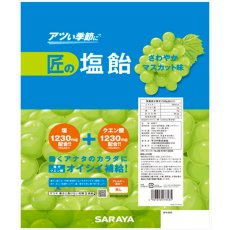 画像3: サラヤ 匠の塩飴 マスカット味 - 深みのある味わいの国産塩使用【代引不可・個人宅配送不可】 (3)