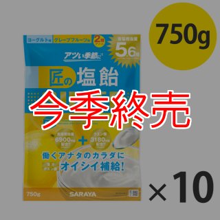 サラヤ 匠の塩飴 スーパー YG 2種アソート[750g ×10