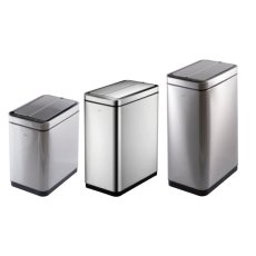 画像1: テラモト デラックスファントムセンサービン シルバー - 手をかざすだけで開くステンレスタイプのセンサー式ゴミ箱【代引不可】 (1)