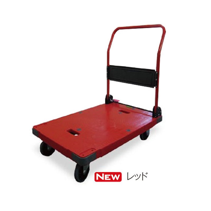 テラモト 台車IIフットブレーキ付 大-台車（業務用荷物運搬台車）販売