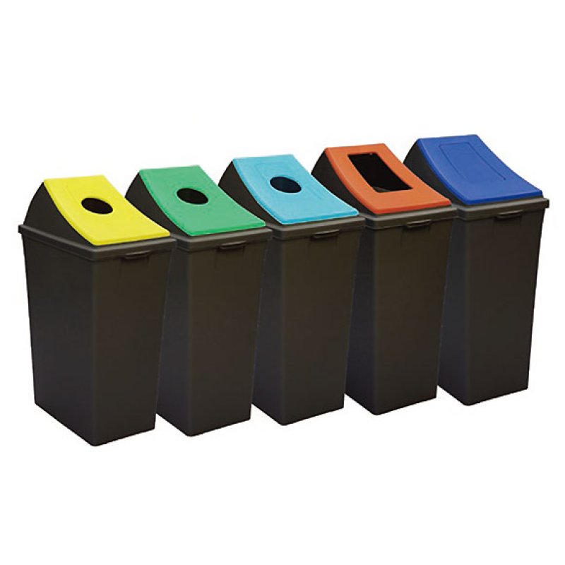 テラモト エコン ダストボックス #45黒-屋内用ダストボックス・屑入れ