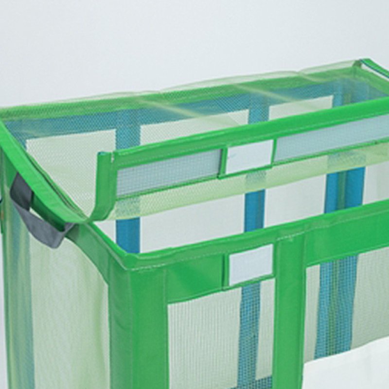 テラモト 自立ゴミ枠 折りたたみ式 緑 - ゴミの一時保管時のカラス対策