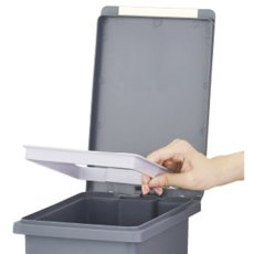 画像2: 山崎産業 ダストボックスFITステップ P-10 - フタが静かにゆっくり閉じるフットペダル式シリーズ (2)