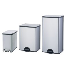 画像1: 山崎産業 ダストボックスFITステップ STH - フタが静かにゆっくり閉じるフットペダル式シリーズ (1)