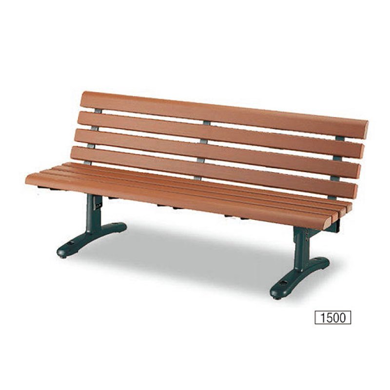 ベンチ YB-97L-PC-BR 樹脂ベンチECO 背なし CONDOR(山崎産業) 高さ400mm