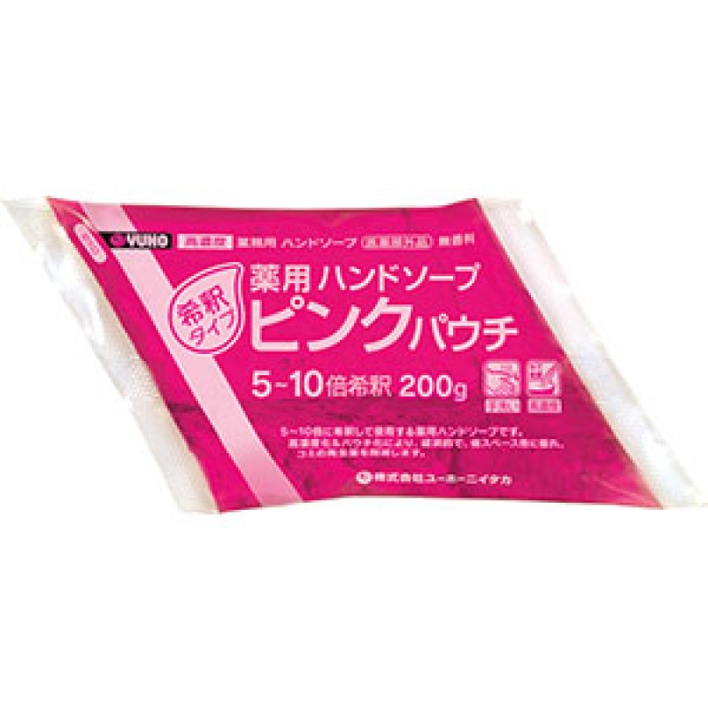 ミッケル化学 薬用ハンドソープピンクパウチ 希釈タイプ [200g×10/500g