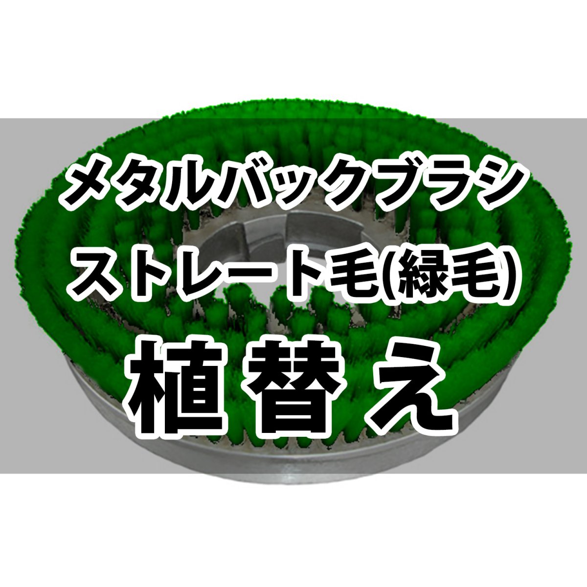 画像1: メタルバックブラシストレート毛 (緑毛/線形0.5mm) 植替え【代引不可】 (1)