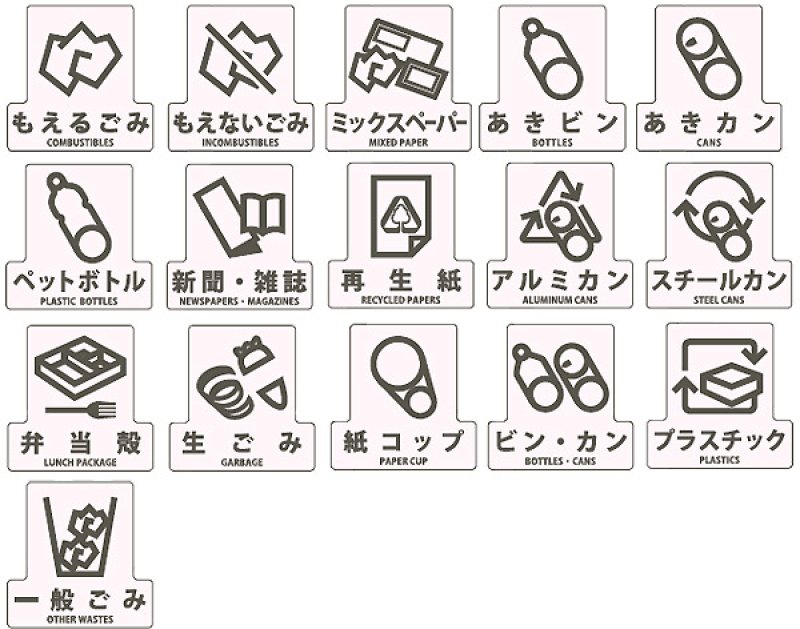 山崎産業 分別シール F(ダストボックス用・透明タイプ)-屋内用