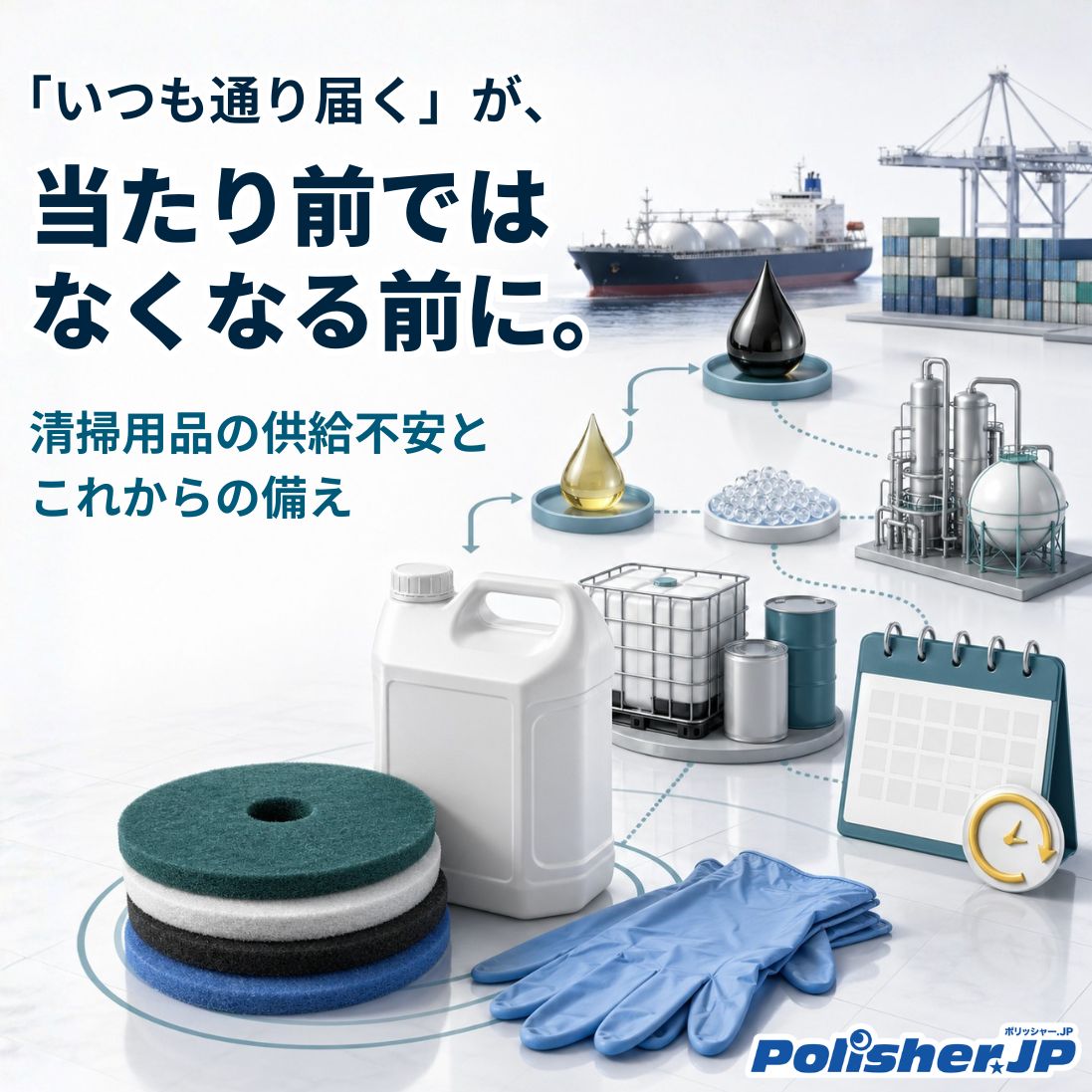いつものワックスが、いつものように届かない時代へ ― 清掃用品の品薄・入荷遅延にどう備えるか