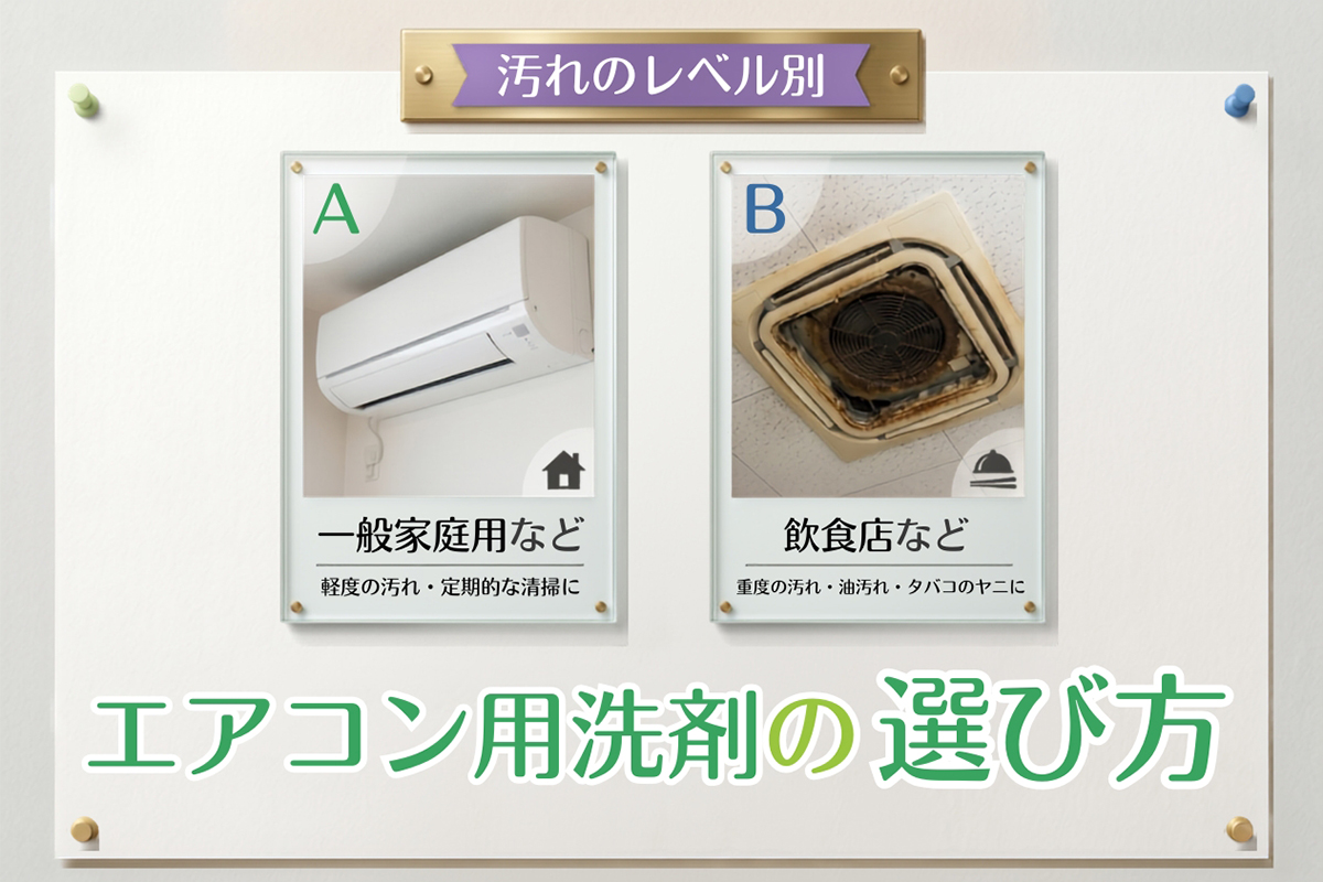 汚れレベル別 エアコン用洗剤の選び方