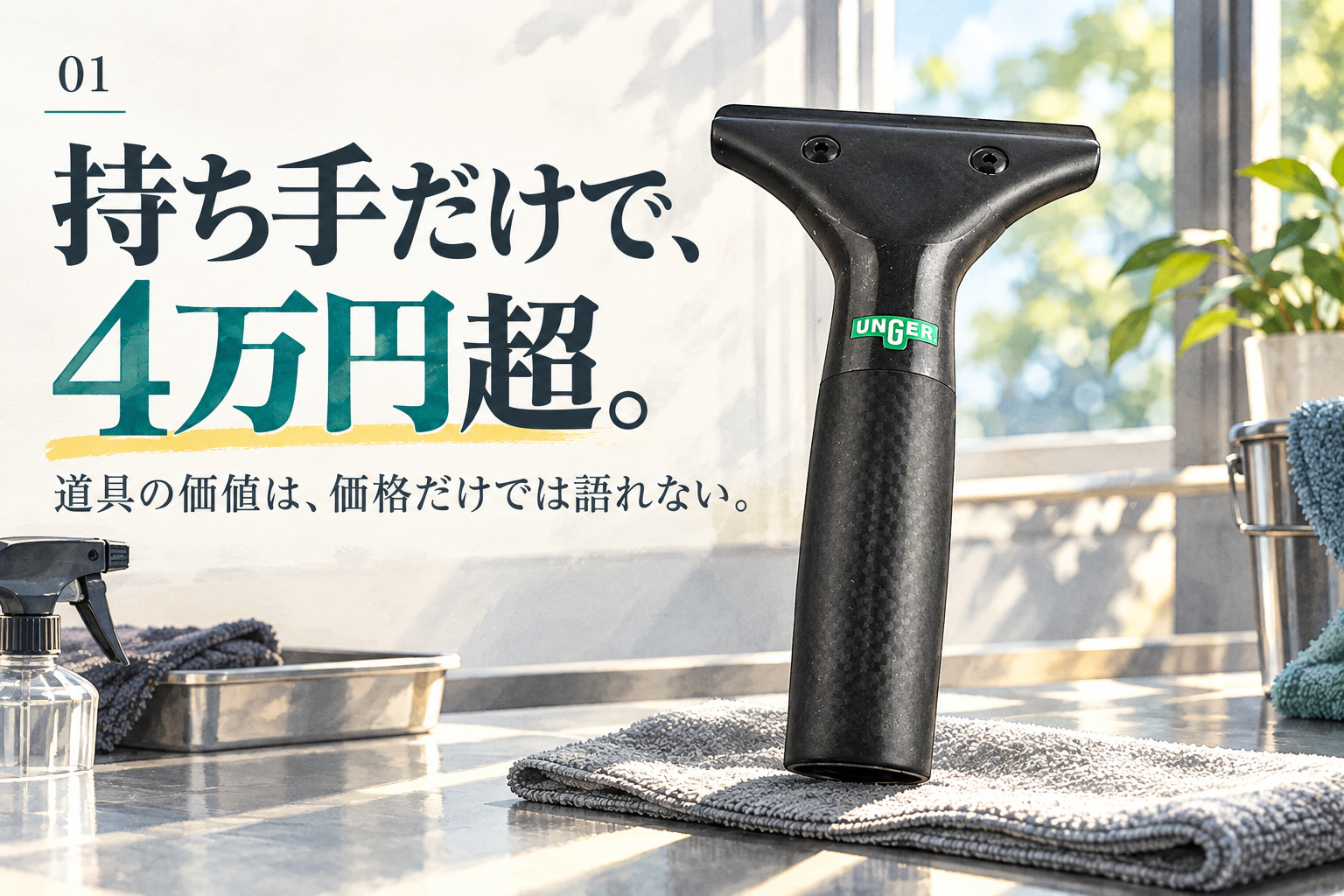 持ち手だけで4万円を超える、ウンガーのエルゴテック カーボンハンドル