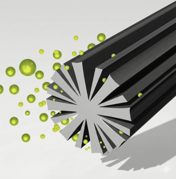 マイクロファイバー断面構造図