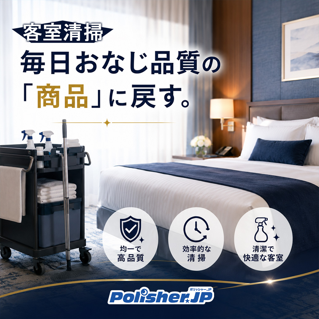 【特集】使った部屋を「売れる商品」に。品質と効率を変える客室清掃アイテム