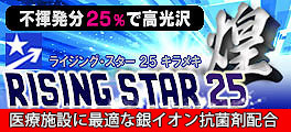 不揮発分25%高光沢・高耐久・速乾性樹脂ワックス■RISING STAR 25 煌(ライジング・スター２５ キラメキ)