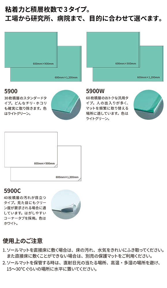 スリーエム ジャパン ソールマット - 〈粘着マット〉クリーンルームの品質維持、ダスト管理に優れたマット 02