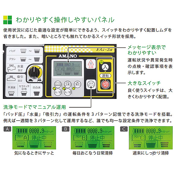 【リース契約可能】アマノ EGシリーズ  EG-2a - 20インチ自走式自動床面洗浄機【代引不可】 03