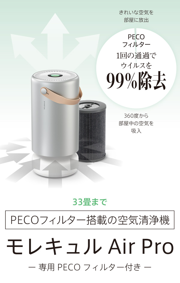 シーバイエス モレキュル Air Pro - PECOフィルター搭載の空気清浄機 01