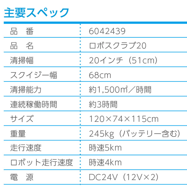 シーバイエス RoboScrub20 （ロボスクラブ 20）- 業務用 20インチ自動床洗浄機ロボット 01