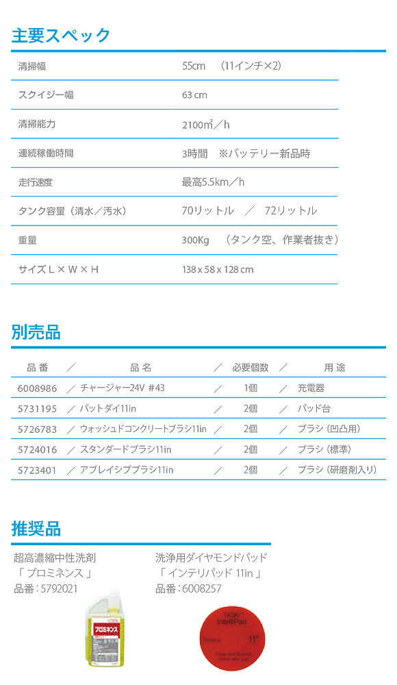 シーバイエス スウィンゴ2100マイクロ - ミドルサイズ搭乗式自動床洗浄機【代引不可】 03