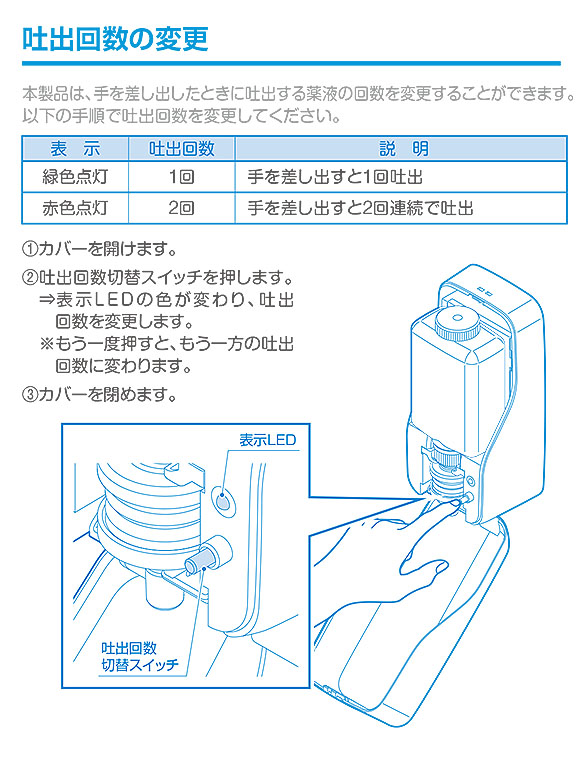 シーバイエス セーフタッチ タッチフリーディスペンサー 本体 - 業務用手指の洗浄用オートディスペンサー 05