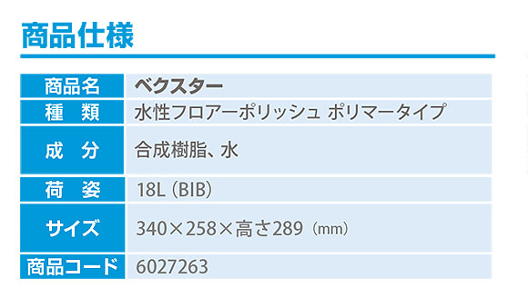 シーバイエス ベクスター [18L] - 業務用床用樹脂仕上剤 06