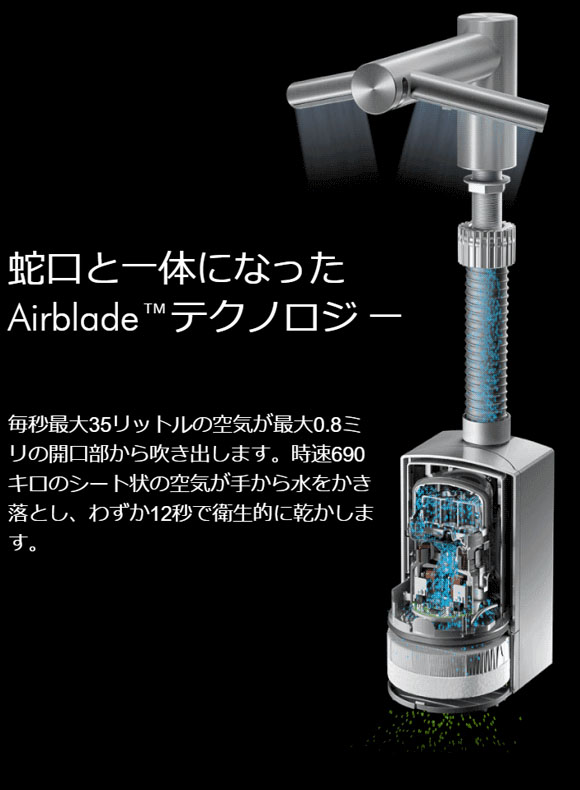 ダイソン Dyson エアブレード Tap - 蛇口と一体になった Airblade?ハンドドライヤー07