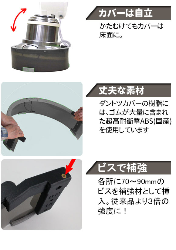 【ポリッシャー.JP限定仕様！】 ダントツカバー - ポリッシャー用飛散防止カバー 04