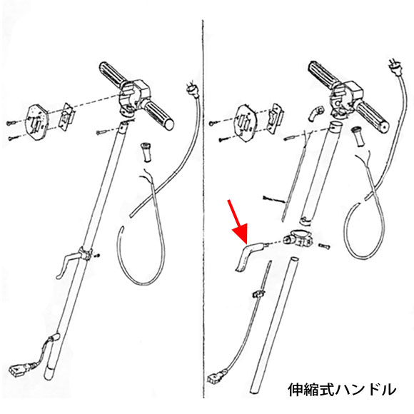 musashi製8”ポリッシャー用パーツNo.16コード掛け先 伸縮式01