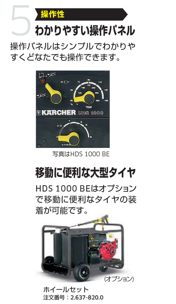 ケルヒャー高圧洗浄機 HDS 1000 BE - 業務用温水高圧洗浄機【代引不可】】05