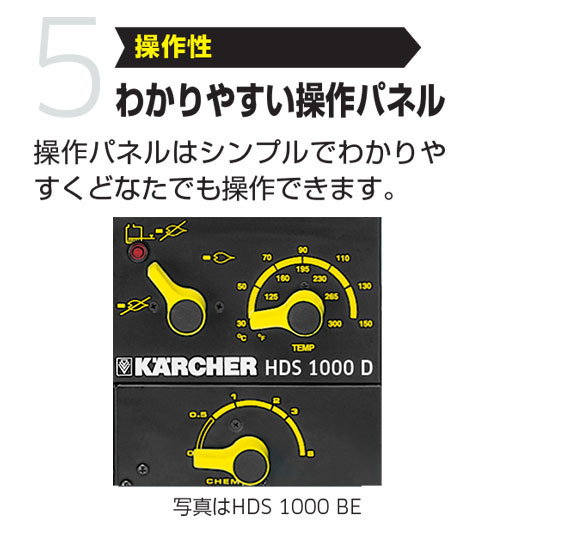 ケルヒャー高圧洗浄機 HDS 1000 BE - 業務用温水高圧洗浄機【代引不可】】05