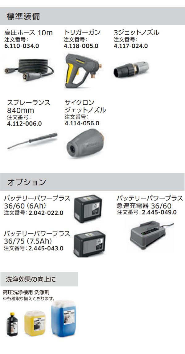 【リース契約可能】ケルヒャー HD 4/11 C Bp（バッテリー・充電器付き）- 業務用 コードレス 冷水高圧洗浄機【代引不可】02