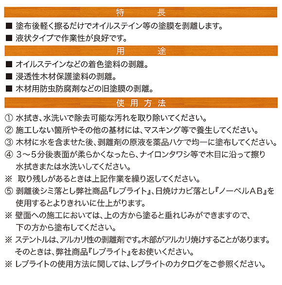 ミヤキ ステントル - オイルステイン系塗料の強力剥離剤 01