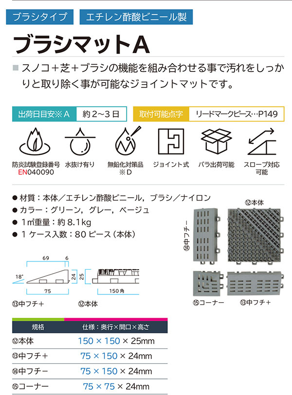 ミヅシマ工業 ブラシマットA 01