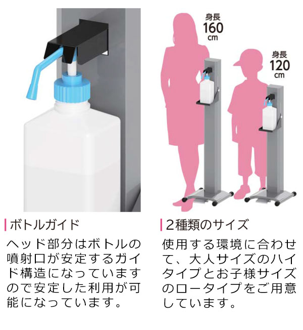 ミヅシマ工業 アルコールフットスタンド - 屋内用足踏み式スタンド 商品詳細