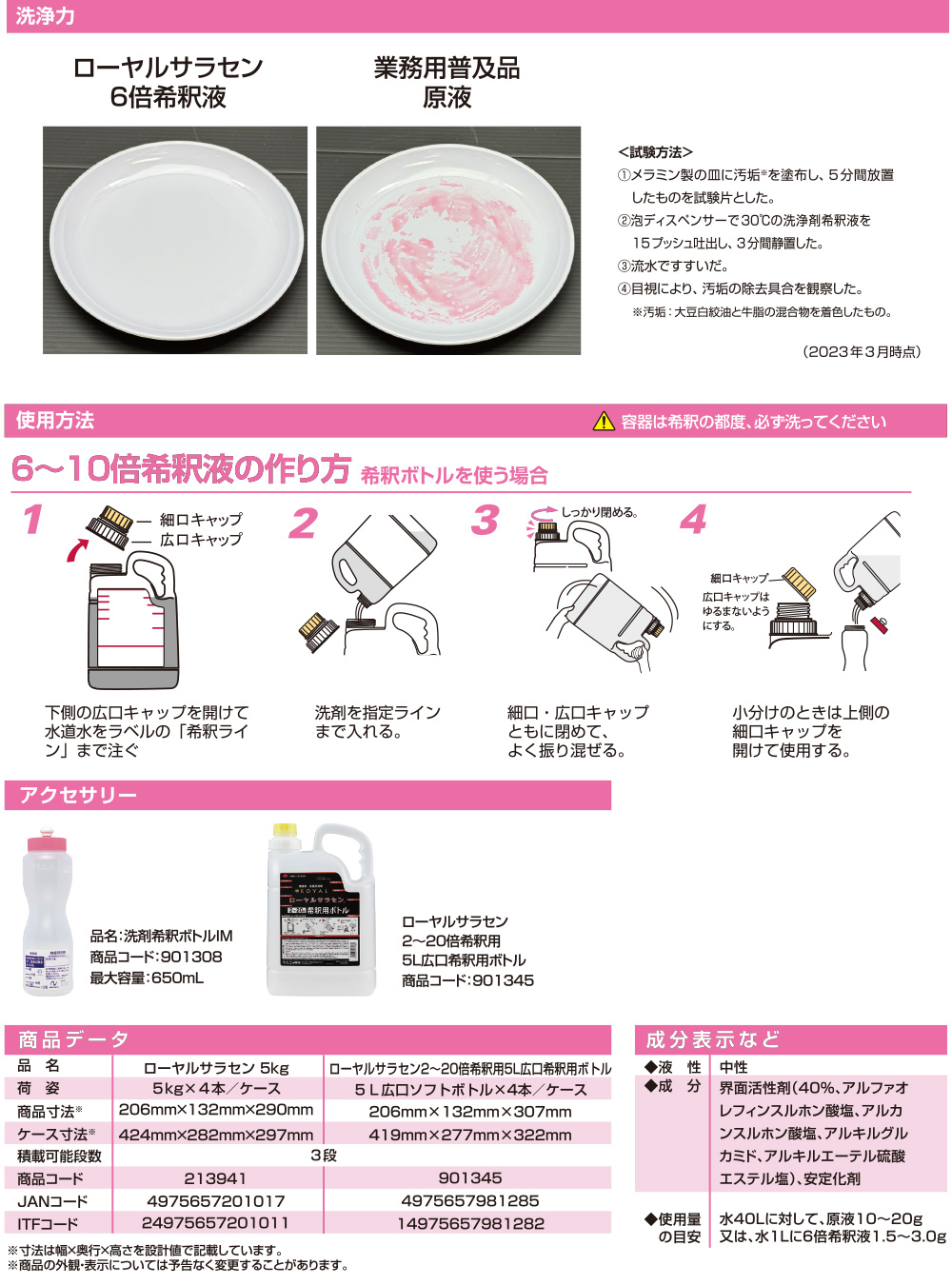 ニイタカ ローヤルサラセン - 食器用中性洗剤【代引不可・個人宅配送不可・#直送1,000円】02