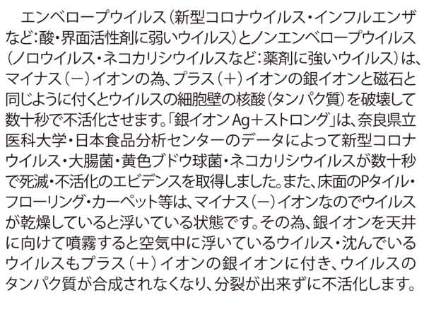 オーブ・テック 銀イオン Ag ストロング - リンゴ酸入り　商品詳細01