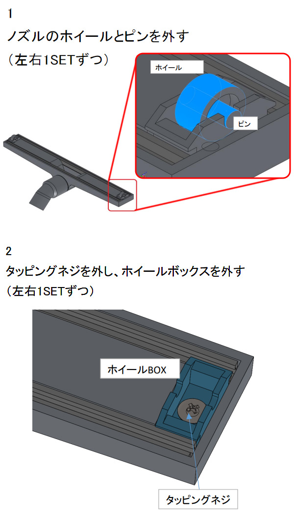 ペンギンワックス Sancos WetVac 3573W用 スクイジーブレード 2枚セット 01